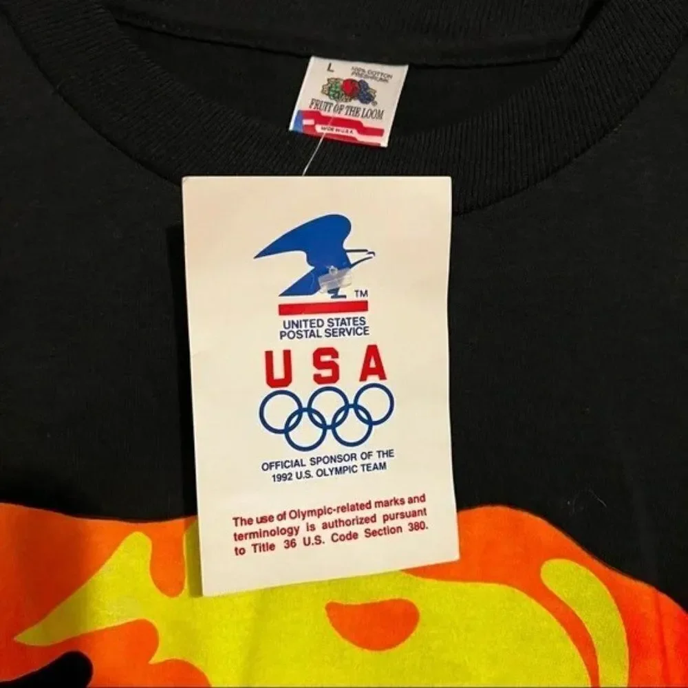 Vintage 90s US Olympic festival 91 torch run marathon T-shirt